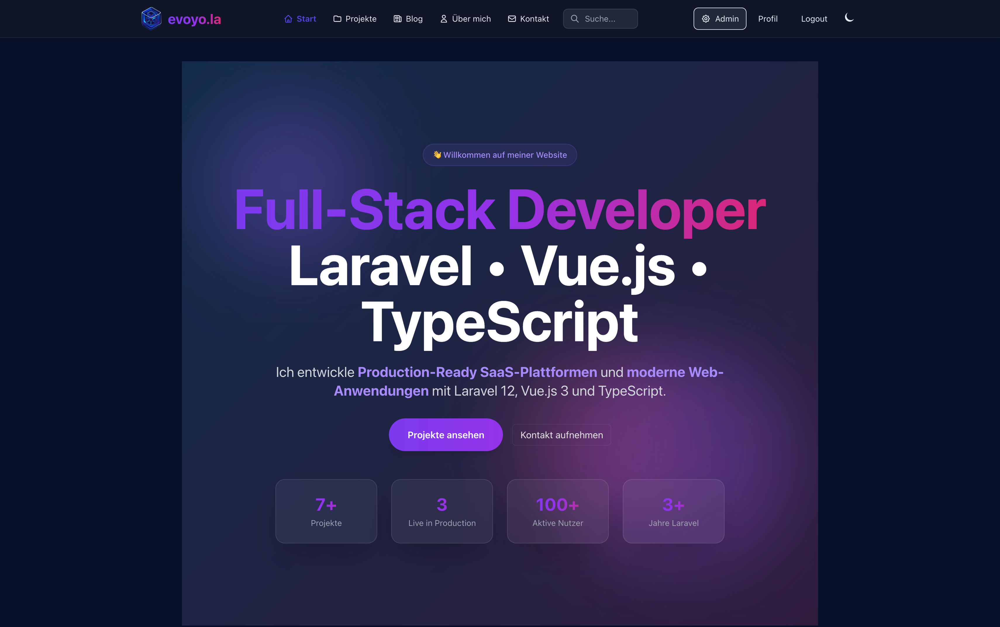 Evoyola - Portfolio & Blog Platform